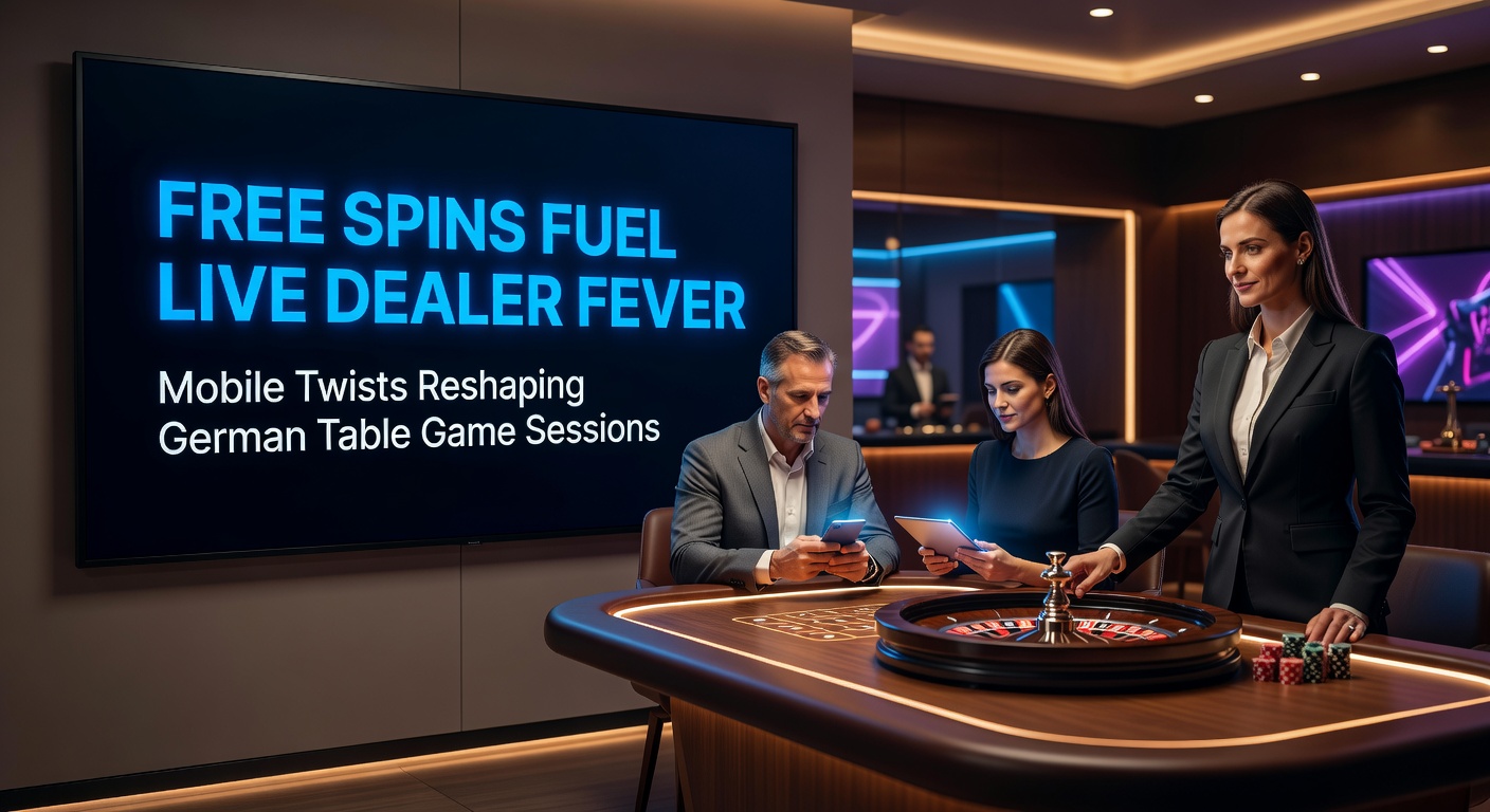 Mobile Gerät zeigt eine Live-Dealer-Roulette-Session mit Free-Spins-Overlay und Touch-Controls für deutsche Spieler